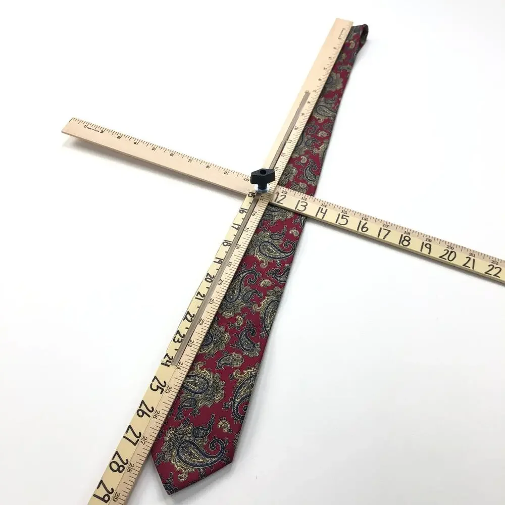 Liberty 100% Silk Neck Tie Men’s Paisley Red 57-in By 3.25 In